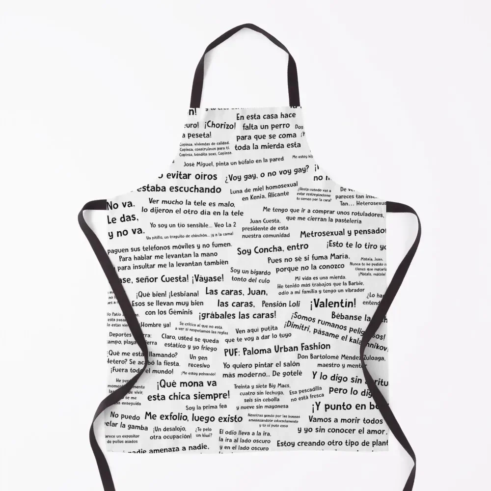 Phrases Here There Is No Who Alive (black letters) Apron for home useful pieces Kitchens For Men For Girl Apron