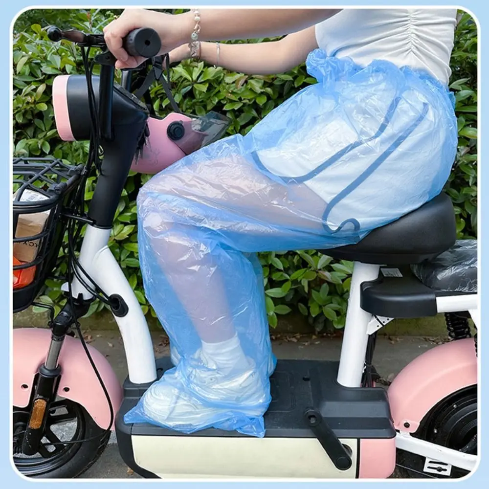 Outdoor Transparent Disposable Raincoat Waterproof Thickened Foot Wrap Rainpants Oil Resistant Foot Sealing Rain Pants