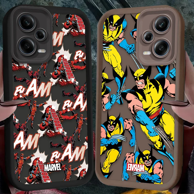 Marvel Deadpool Wolverine Case for Xiaomi POCO M5S C65 M6 Pro 4G X6 X5 X4 GT X3 NFC F3 F4 F5 F6 13T 12T 11T 13 12 11 Lite 5G NE