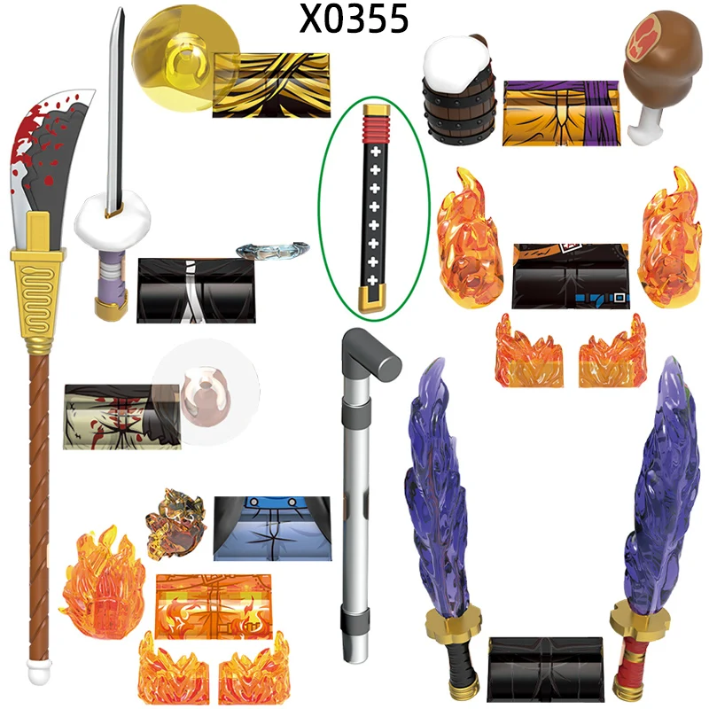 مجموعة طوب MOC للأطفال ، شخصيات الحركة ، الأكواب ، عصا اللحم ، الأسلحة ، السراويل ، أجزاء الشعر ، ألعاب نموذجية ، الهدايا ، X0355