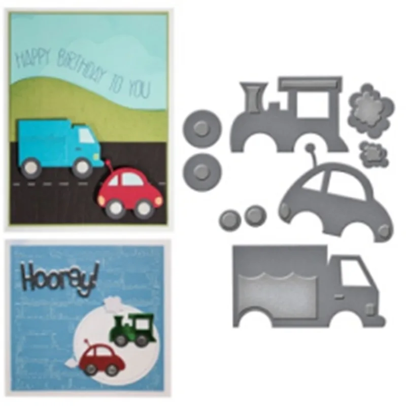 Cute Car Cutting Dies Embossing Scrapbook Papercutting Greeting Cards Knife Mold Decorative Crafts Punch Stencil