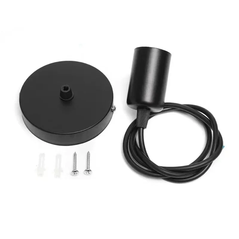 E27 Screw-type Lighting Kit Hanging Light Socket Lamp Holder with Line Chandelier Line Set DIY Retro Hanging Lamp Accessories