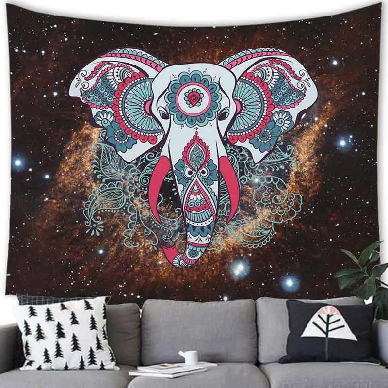 Elephant Totem Tapestry Wall Hanging Elephant Totem Decor Tapestry Home Room Decoration Background Elephant Wall Decor