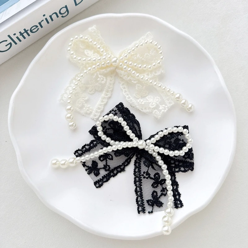 

New JIBBITZ Elegant Pearl Bowknot Shoe Charms For Clogs DIY Detachable & Dirt-Resistant Decorations for Clogs and Sandals