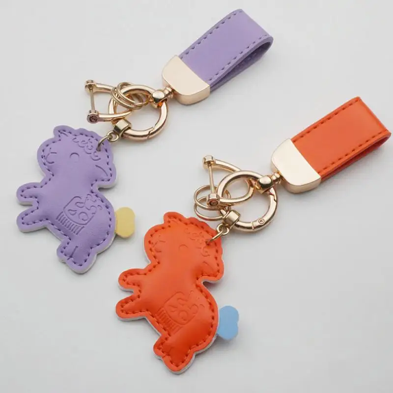 2027 Year of the Sheep PU Hanging Pendant Lovely Minimalist Design Decor for Handbags Backpacks Keyrings Holiday Gift