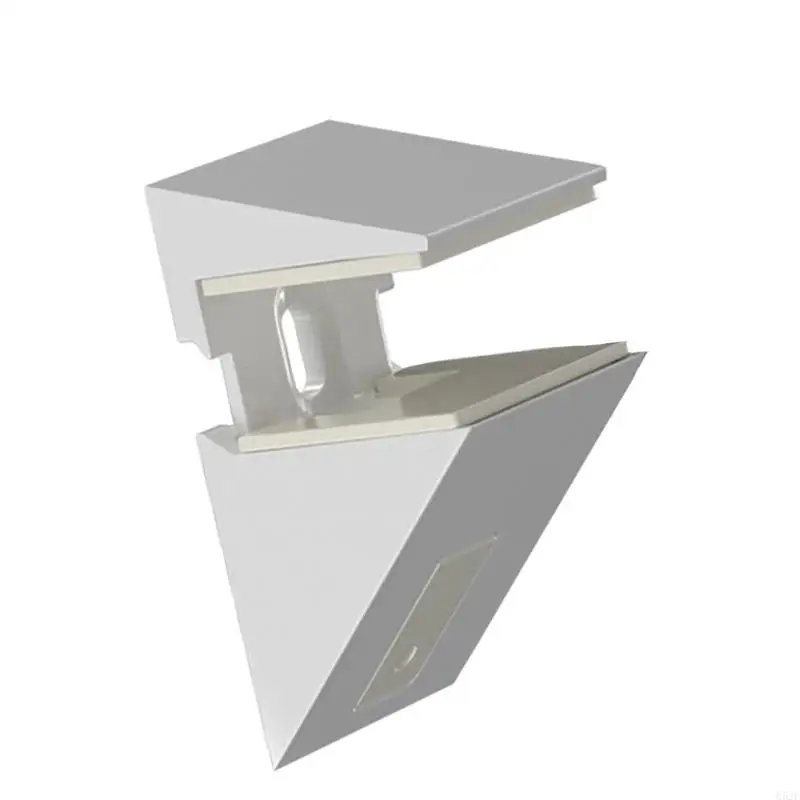 652F Adjustable Glass Shelf Brackets Sturdy Zinc Alloy Clamp for Bathroom Wall Mounted Glass Shelves 3 20mm Thickness