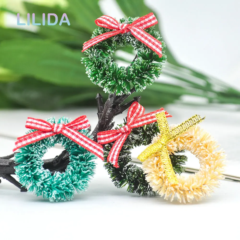 

12Pcs Christmas Wreath Home Decorations Christmas Tree Door Hanging Christmas Decorations DIY Floral Wedding Garland Natal 2023