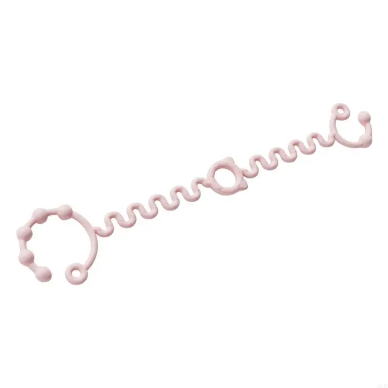 

K8GF Multipurpose Silicone Teething Toy Chain for Infants Baby Teether Holder Leash Pacifier Chain Belt with Animal Accent