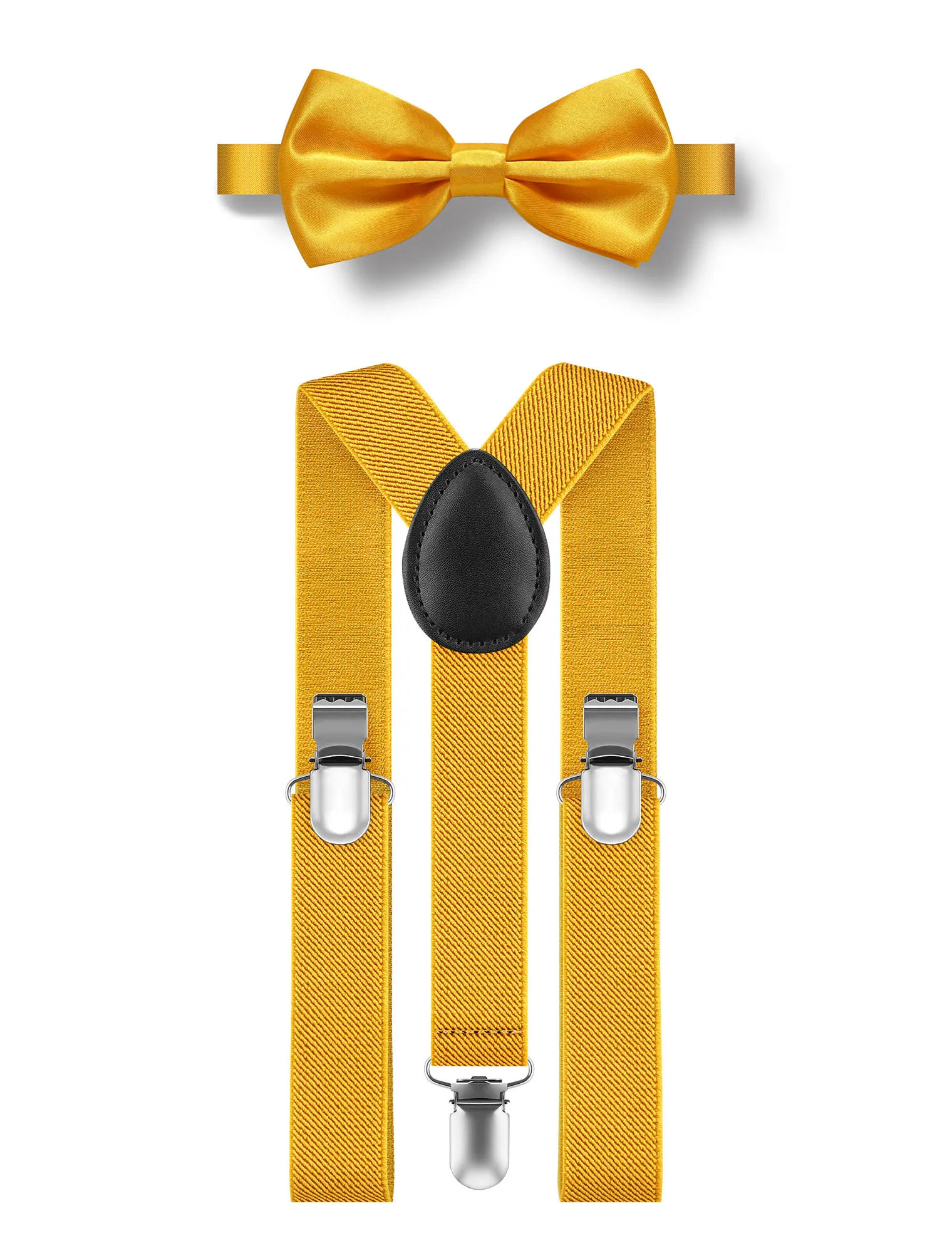 Men's Adjustable Y Shape Suspenders Bow Tie Set