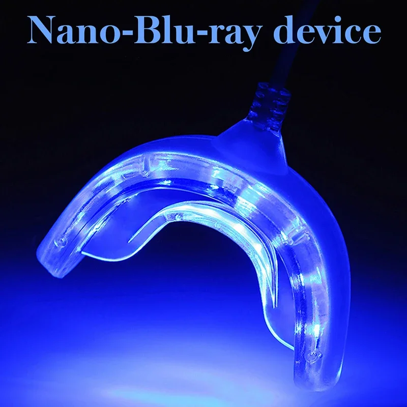 Inteligente LED dentes branqueamento dispositivo, luz azul portátil, carregamento USB, dental branqueamento instrumento, 4 conectores