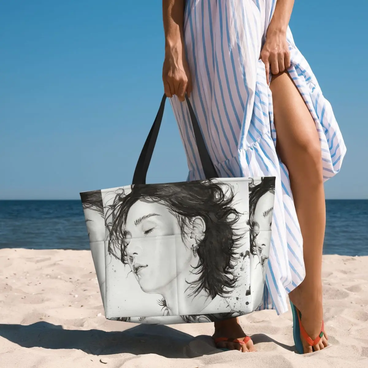 Agust D Set Me Free Beach Tote Bag Sport Gym Yoga Duffle Large Tote Bag Women Travel Bag Fitness bag