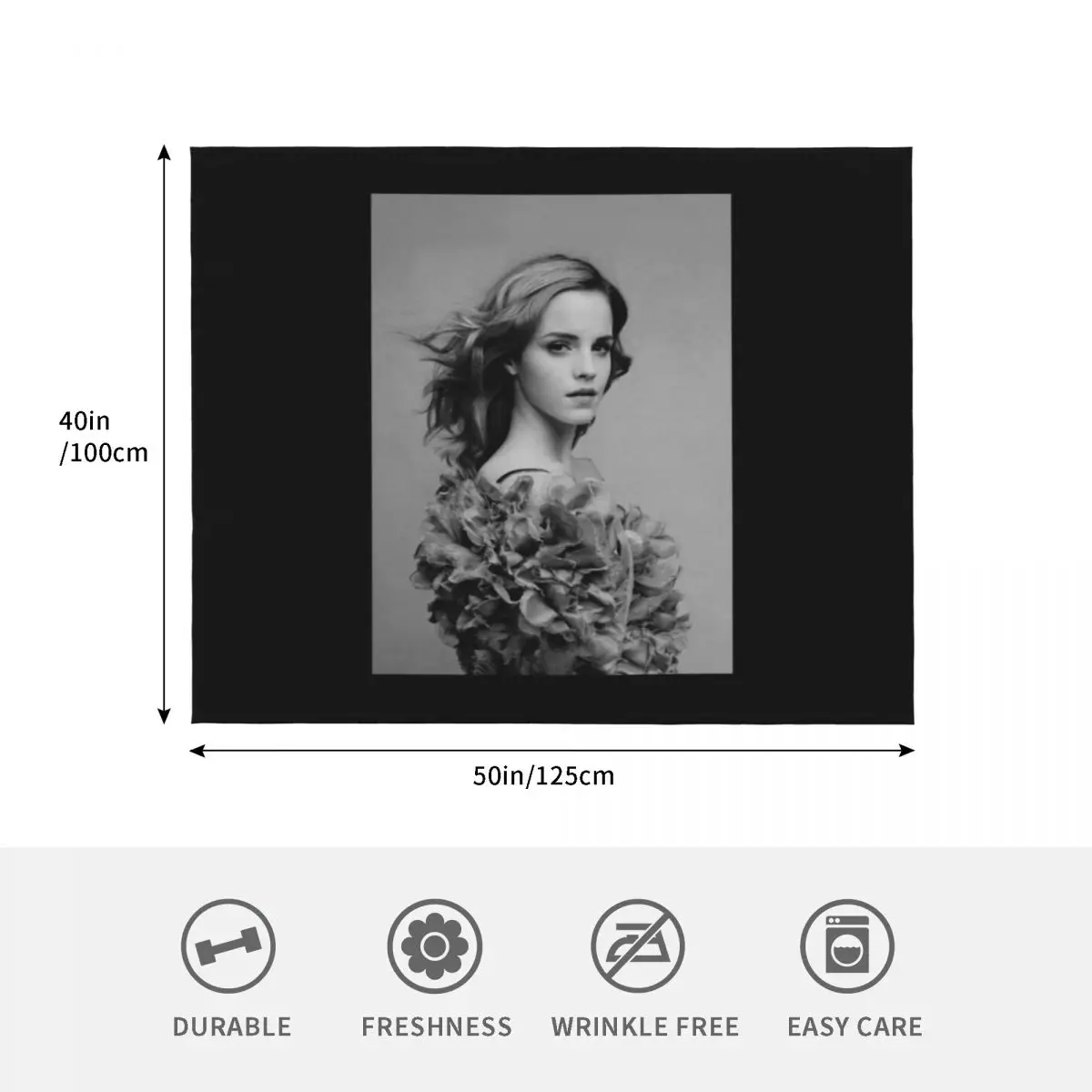 إيما واتسون تي شيرت كلاسيكي رمي بطانية حرارية لمستلزمات السفر زينة عيد الميلاد بطانيات دافئة