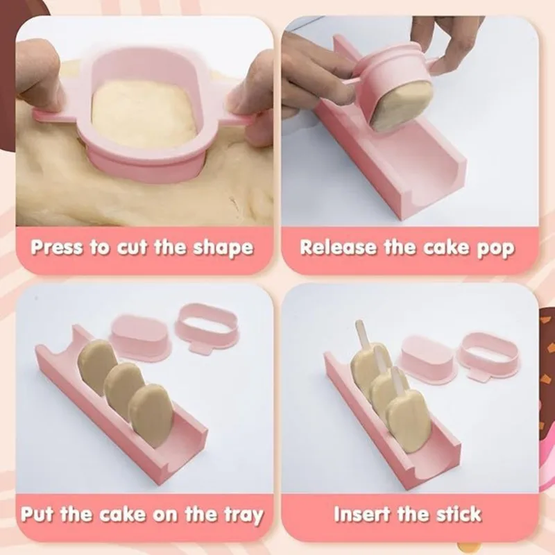 Cakesicle Cutter & Tray Set With 100 Sticks For Parties & Weddings