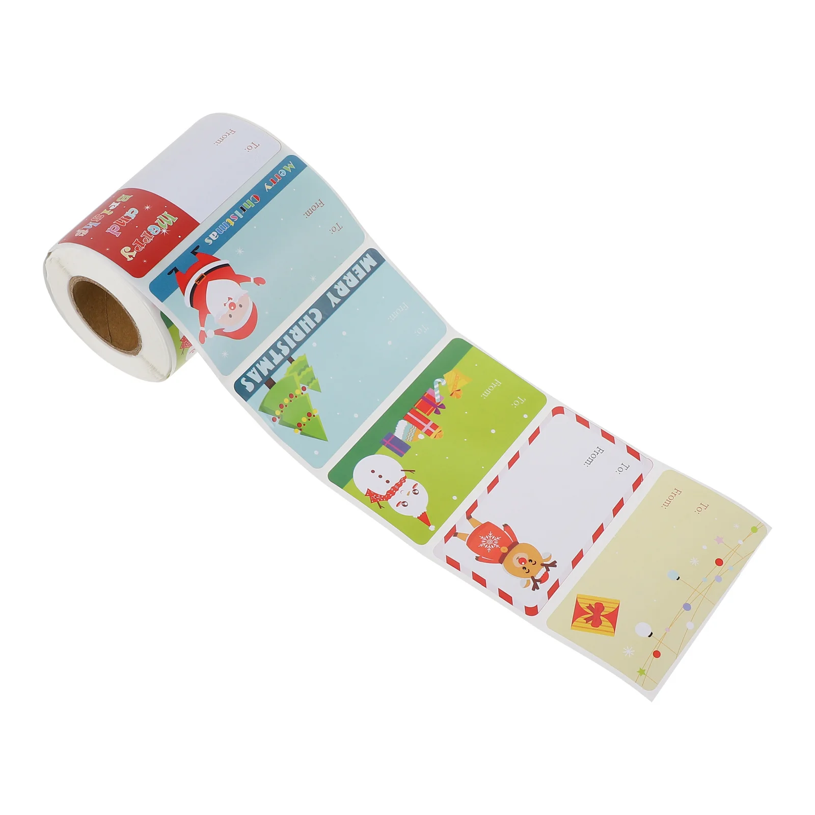

Christmas Sealing Stickers Roll Self-Adhesive Xmas Label Stickers for Gift Bags Candy Packaging DIY Christmas Sticker Decor Seal