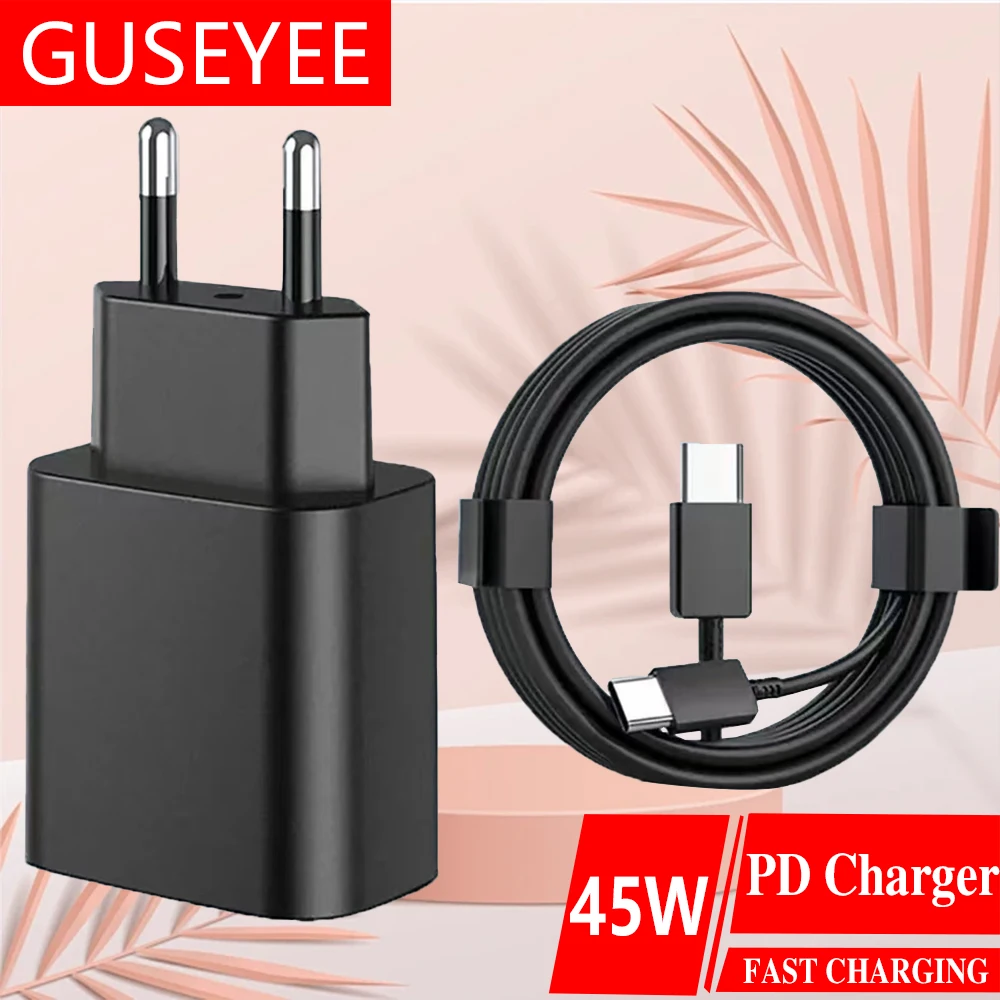 45W PD Charger for Samsung Galaxy S22 S23 Ultra Note 10 USB C Mobile Phone Type C Fast Quick Charging Wall Adapter