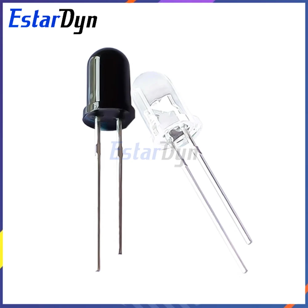 10 Uds 3MM 5MM 850nm IR LED infrarrojo emisor y receptor Kit de diodo para Arduino, ESP32, proyectos de bricolaje
