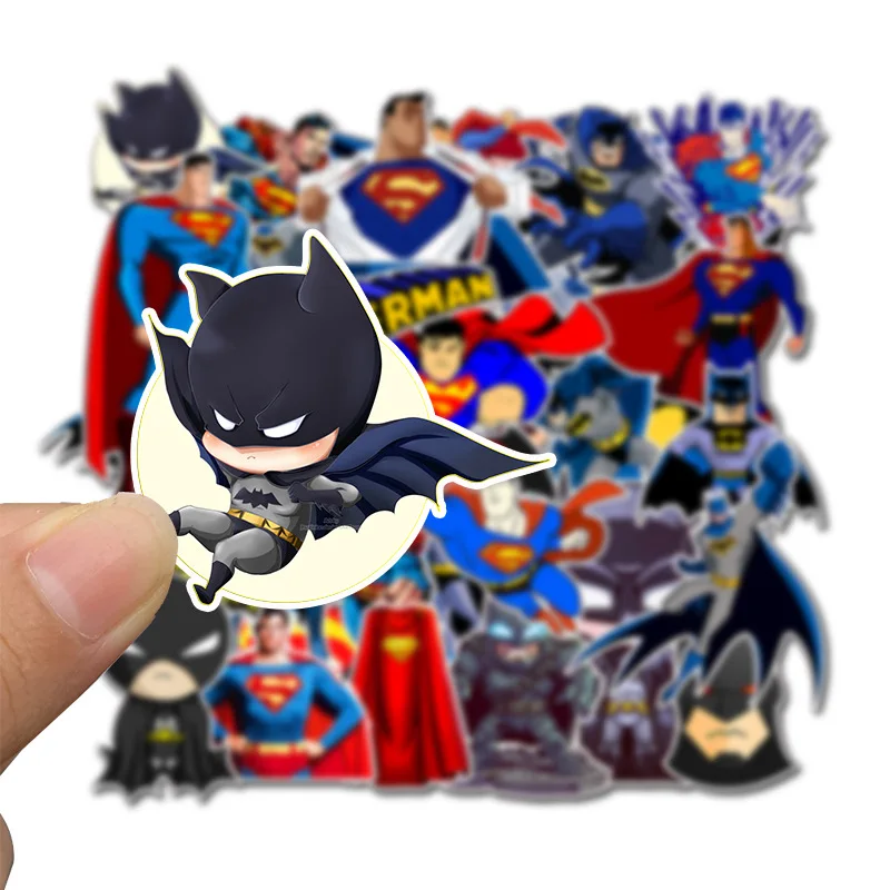 Batman Superman Stickers-Waterproof Vinyl Decals for Water Bottles, Luggage Phone Cases, Great Gift for Kids & Superhero Lovers view 4