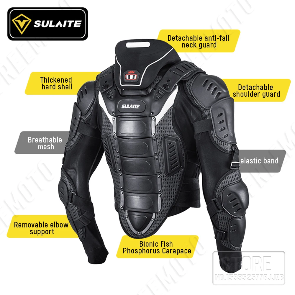 Chaqueta de motocicleta para hombre, Protector de armadura biónica, equipo de protección para Motocross