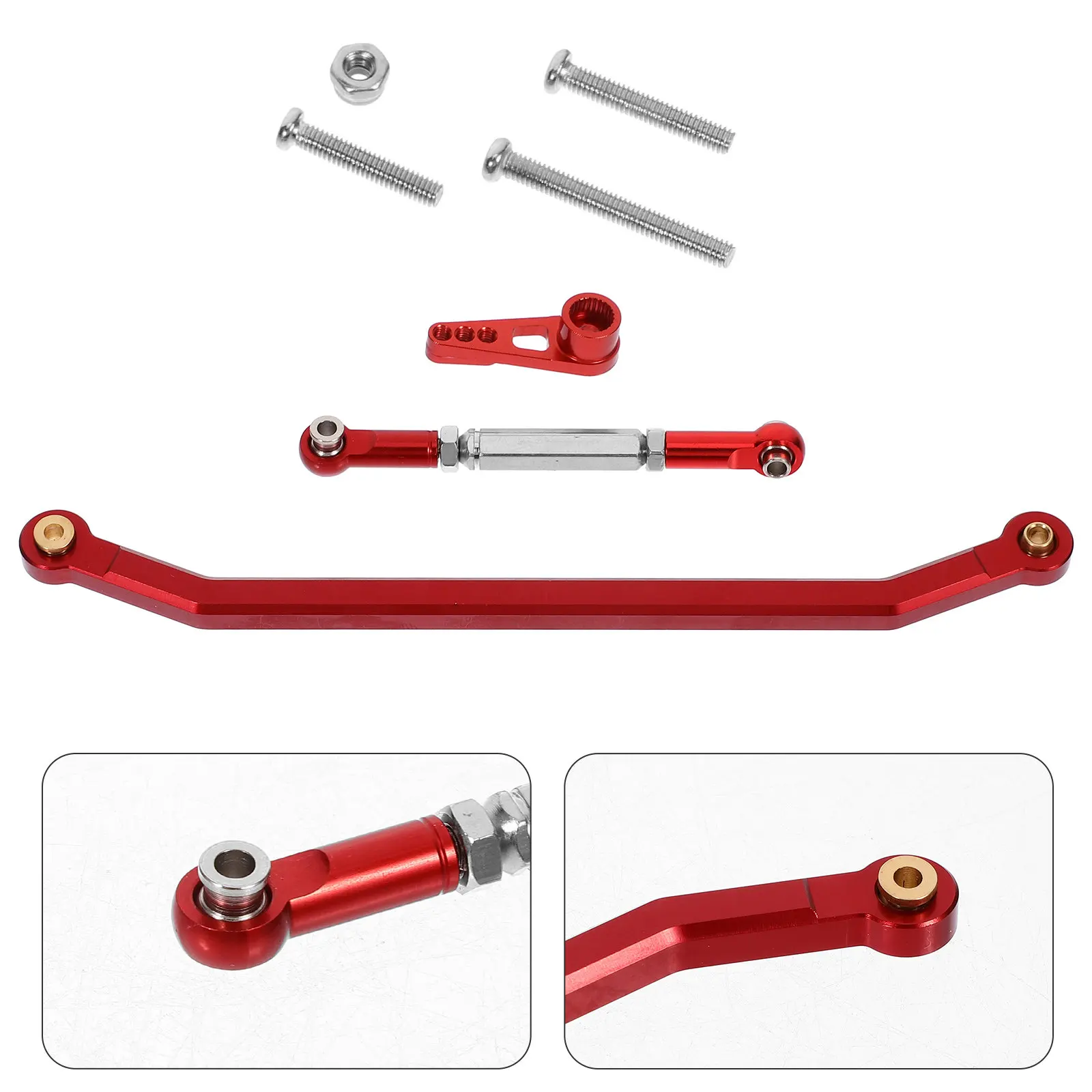 

1Set Rc Car Steering Rod Metal Set Steering Tie Rod Hole Spacing Arm Replacement Upgrade Remote Control Car Accessory