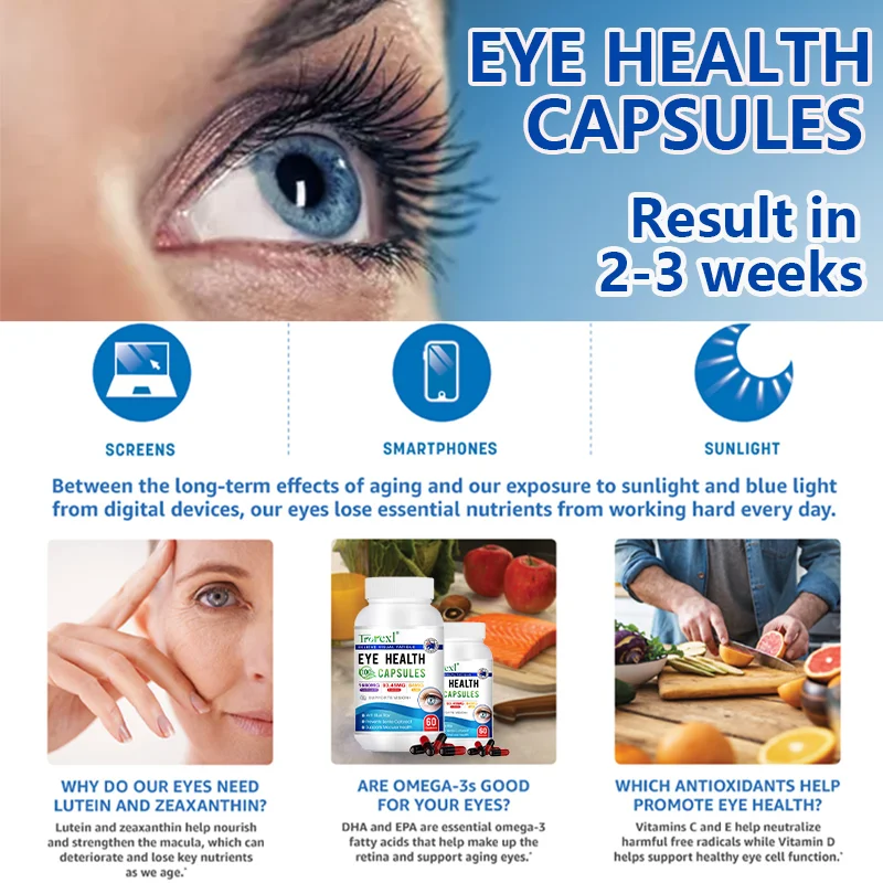 Eye Supplements for Clear Vision,Eyesight improvement,Lutein Extract for Eye Strain, Dry Eyes, and Vision Relieve Fatigue health