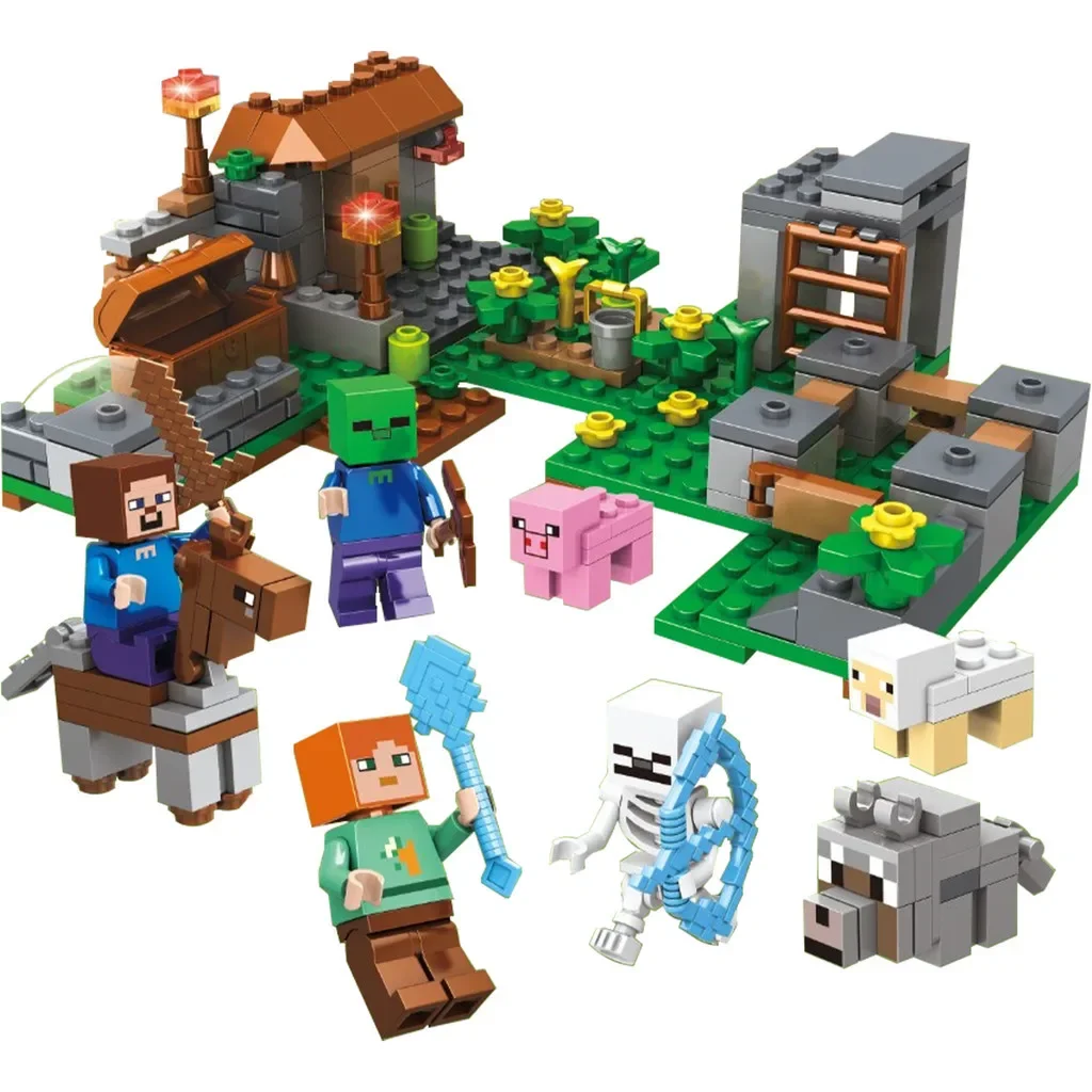 

4In1 Small Farm Building blocks assembly Educational Toys for Children birthday Gift