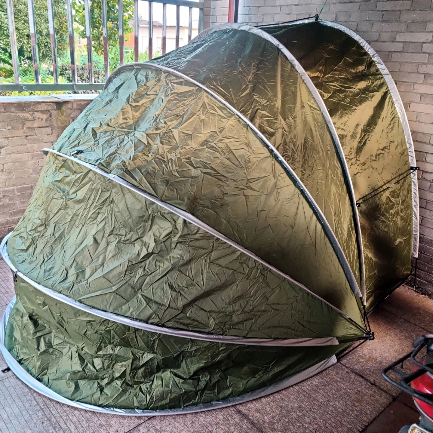 Outdoor Bike Storage Cover Tent Scooter Shelter,2 in 1 Outdoor Patio Furniture tent, Motorcycle Storage,Garden Tools tent