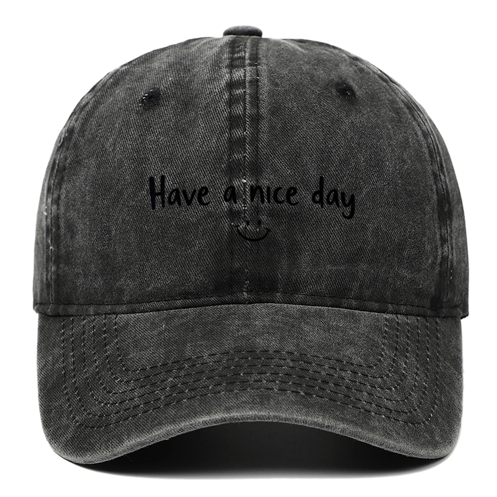 

Black letter printed baseball cap for men and women, suitable for daily casual wear.Suitable for cycling, fishing, and traveling
