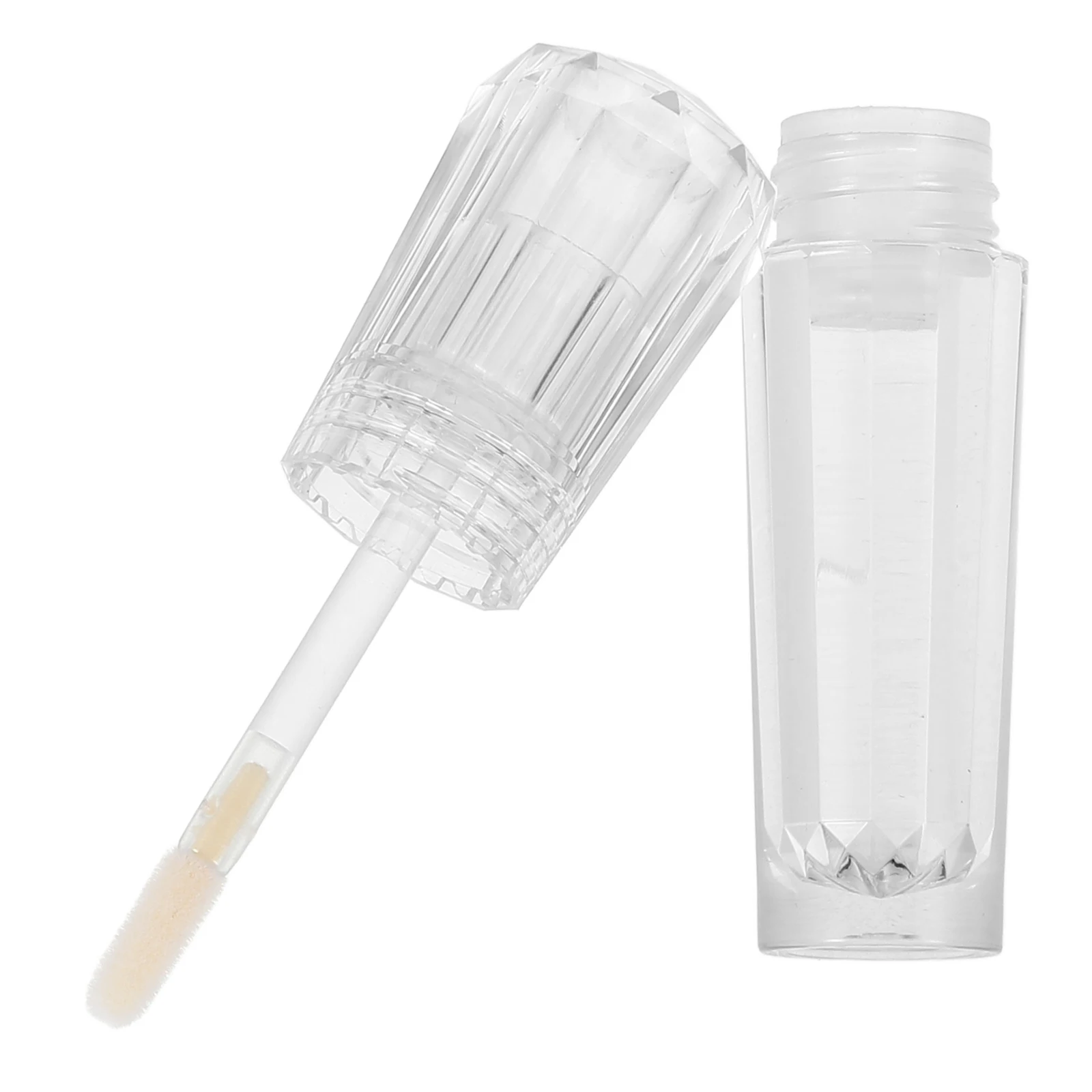 Clear Lip Gloss Bottle Refillable Plastic Container for Lip Oil Balm Liquid Eyeshadow Travel Storage Empty Tube