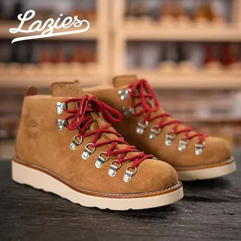 أحذية مشي من جلد البقر للرجال ، أحذية مشي طويلة ، أحذية كاحل كاجوال عصرية ، أحذية رياضية خارجية ، رحلات