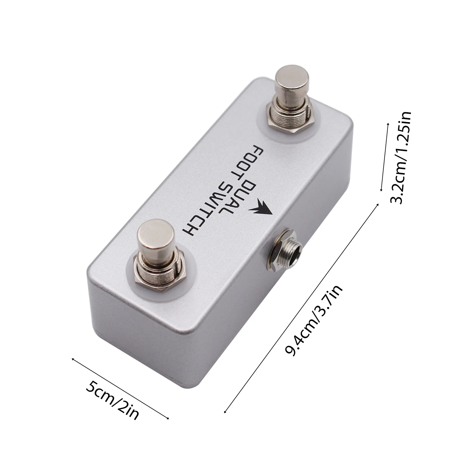 Dual Footswitch Amp Channel Footswitch Locking Function Aluminum Alloy 6.35mm Stereo Output Latching Foot Switch Pedal