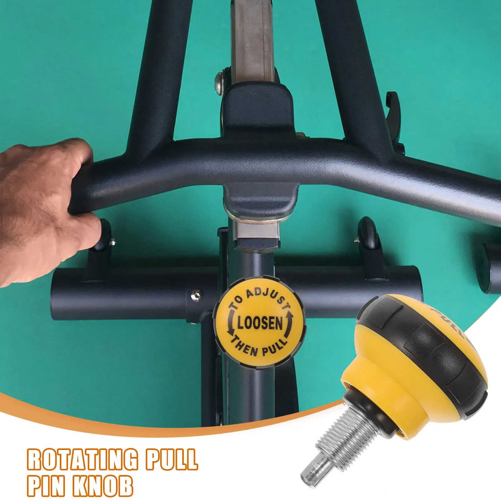 

Exercise Bike Fitness Pull Pin Knob Rotating ABS Durable Knob Replacement Parts Adjustable Screw for Home Gym Equipment