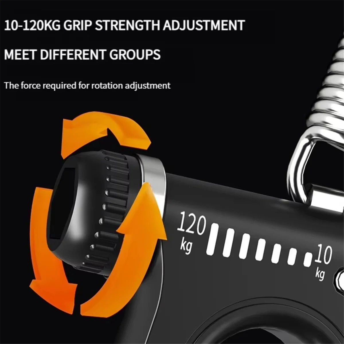 HIWS Electronic Counting Grip Professional Exercise Hand Strength Arm Muscle Training Finger Strength Black+Gray