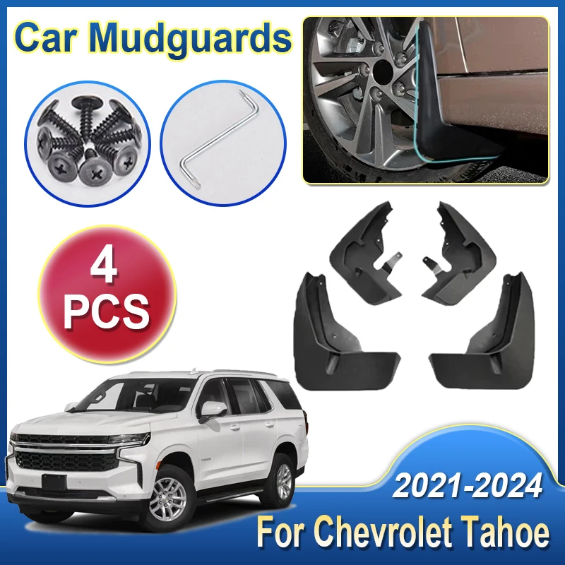 

Автомобильные брызговики для Chevrolet Tahoe 2021 2022 2023 2024 GMC Yukon, передние и задние крылья, брызговики, аксессуары для брызговиков