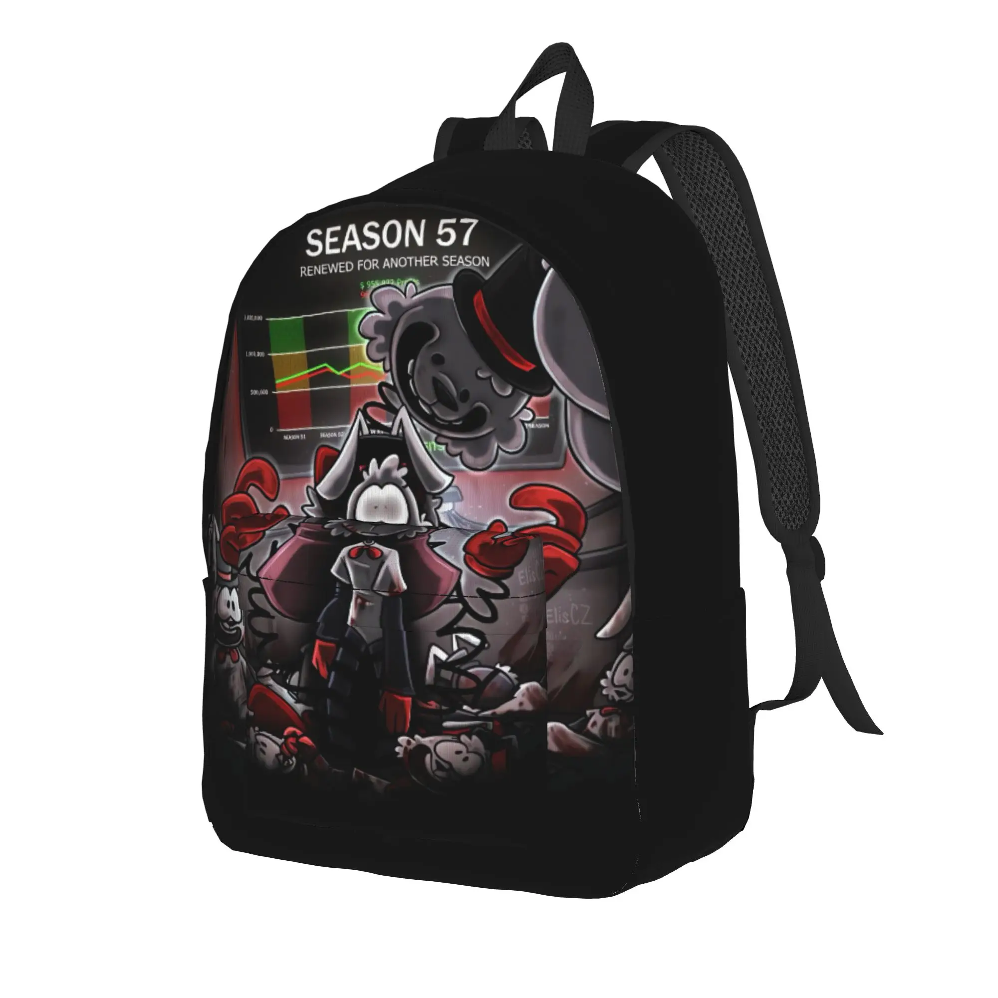 Finding Frankie Backpack  University Backpacks Male Colorful Pattern High School Bags Streetwear Rucksack