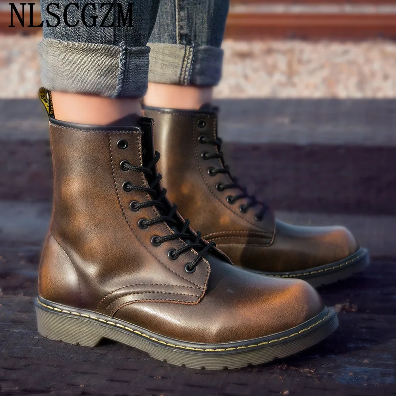 Snow Boots Ankle Boots for Men Male Leather Casual Shoes Winter Boots Men Black Shoes Luxury Designer Shoes Zapatos De Hombre