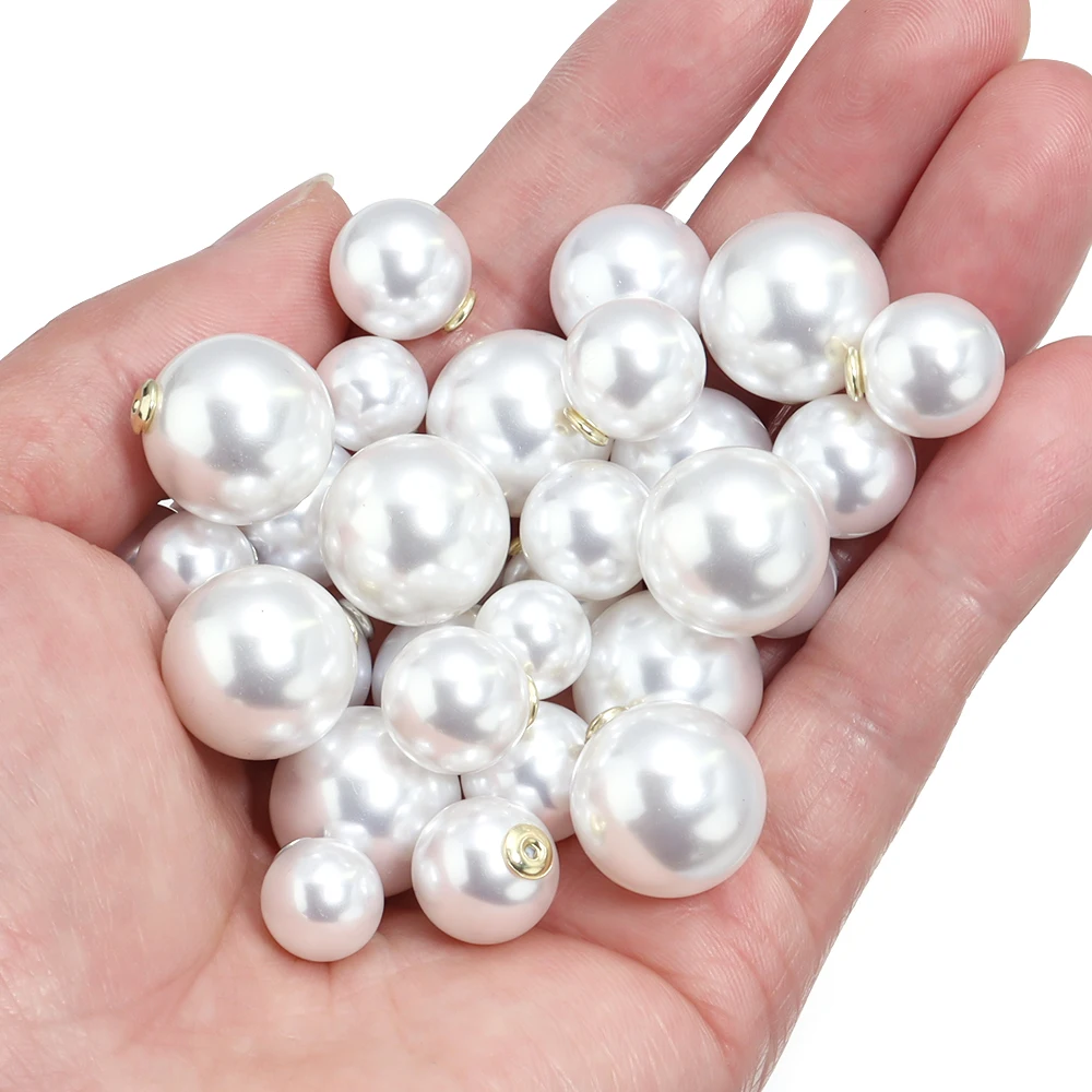20pcs/lot 10-16mm Balls Silver Color Round Artificial Pearl Brooch Backs Stoppers Brooch Pins for Jewelry Making DIY Accessories view 3