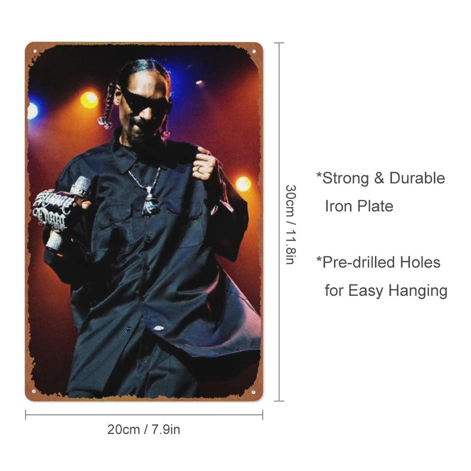 Snoop Dog Rapper Hip Hop Music Poster Metal Plaque Tin Sign,Vintage Metal Pub Club Cafe bar Home Wall Art Decoration Poster Retr