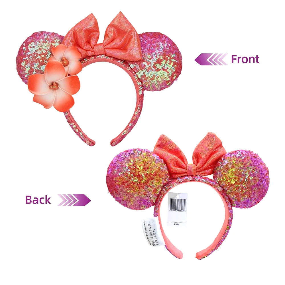 Opaska do włosów z uszami Myszki Miki i Minnie dla dziewczynek i dorosłych, księżniczka Jasmine, syrenka, opaska na festiwal, imprezę, podróż, akcesoria do włosów DIY