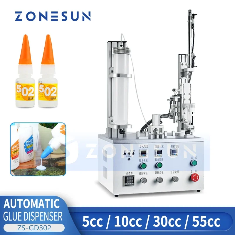 ZONESUN Mesin Pengeluaran Lem UV Perekat Pigmen Silikon Dispenser Perekatan Agen Ikatan Cairan Peralatan Pengemasan ZS-GD302