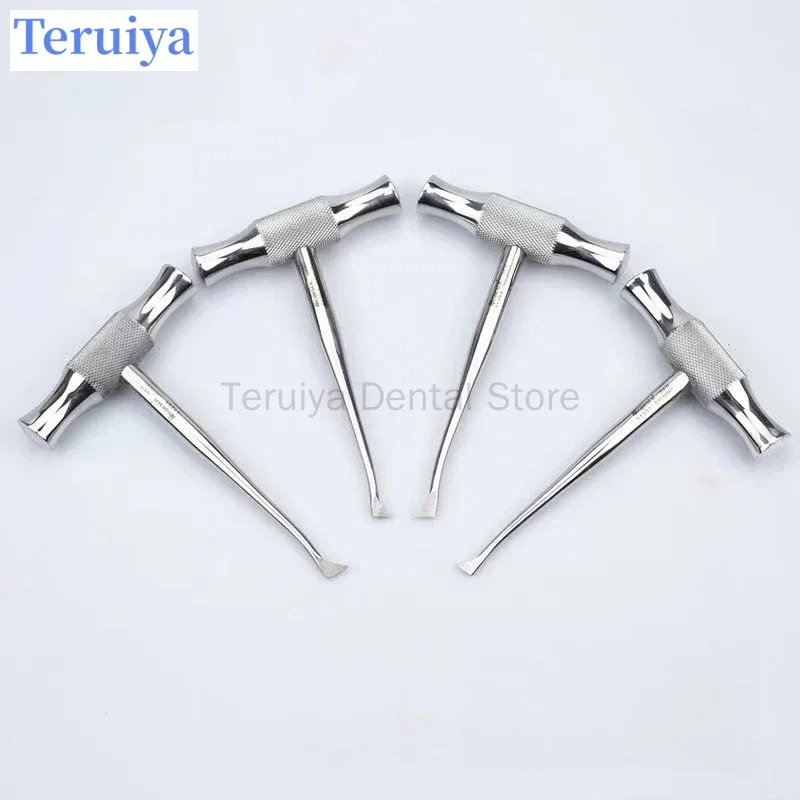 Top-Quality Imported Stainless Steel Dental Elevator Kit - T-Shape & Pointed Triangular Elevators for Efficient Tooth Extraction