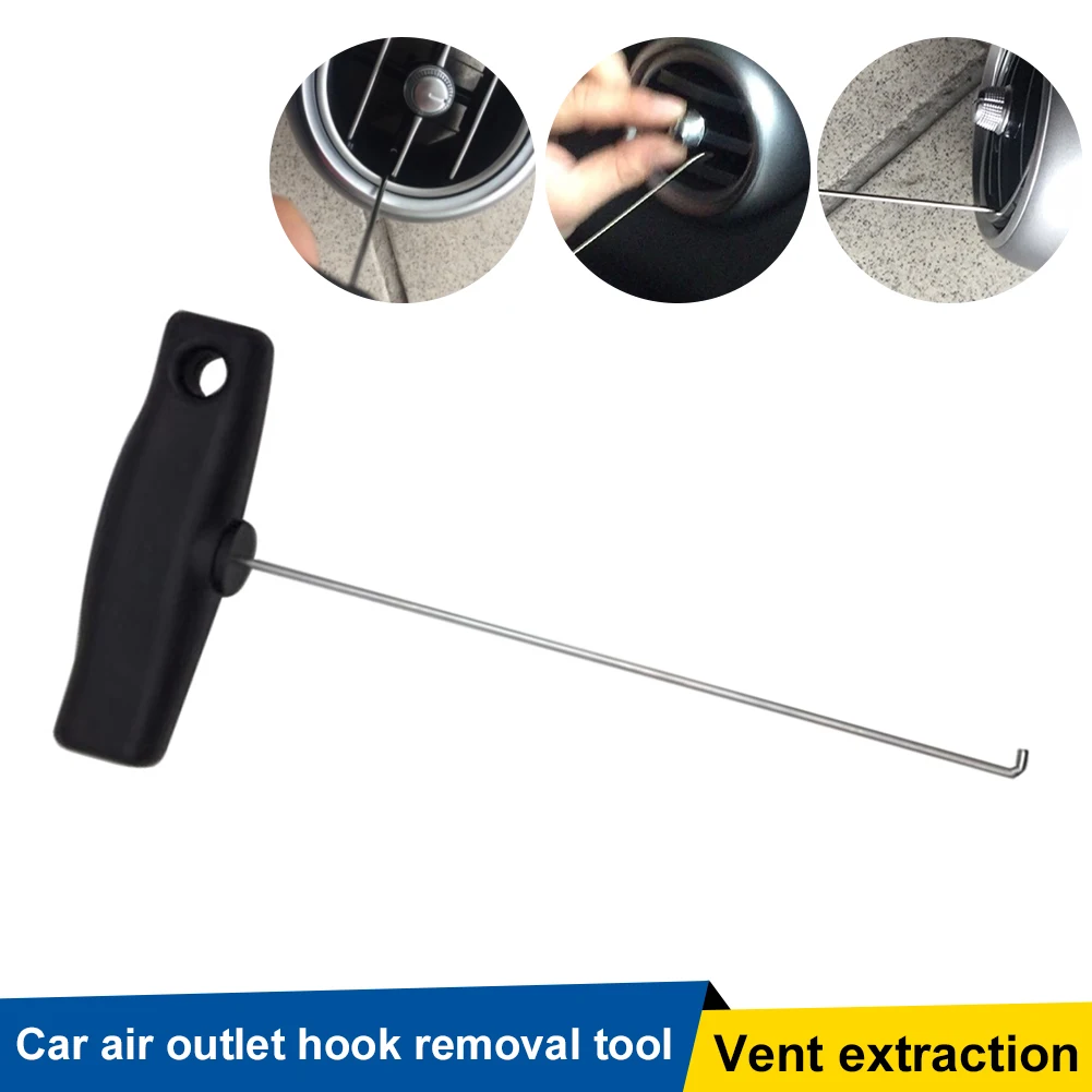 Car Air Outlet Pulling Hook Multifunction Removal Tools T-Handle Pull-out Hook Car Air Vent Extraction Hooks for Mercedes-Benz