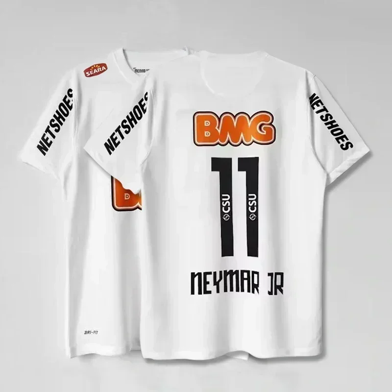 

2505Classic 11Santossi футбольные майки винтажный поезд с принтом Little Neymar футбольная женская футболка для взрослых футболка унисекс топ