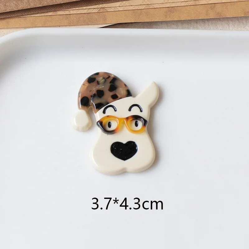 Resin Coffee Puppy Dog with Leopard Hat Shoe Charms Cute Bakery Milk Tea Series Shoe Decoration Accessories for Boys Girls Gifts