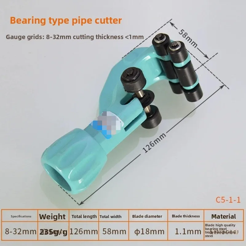 Stainless Steel Corrugated Pipe Cutter - Wheel-Type Tool for AC Tube, Copper & Steel Pipes