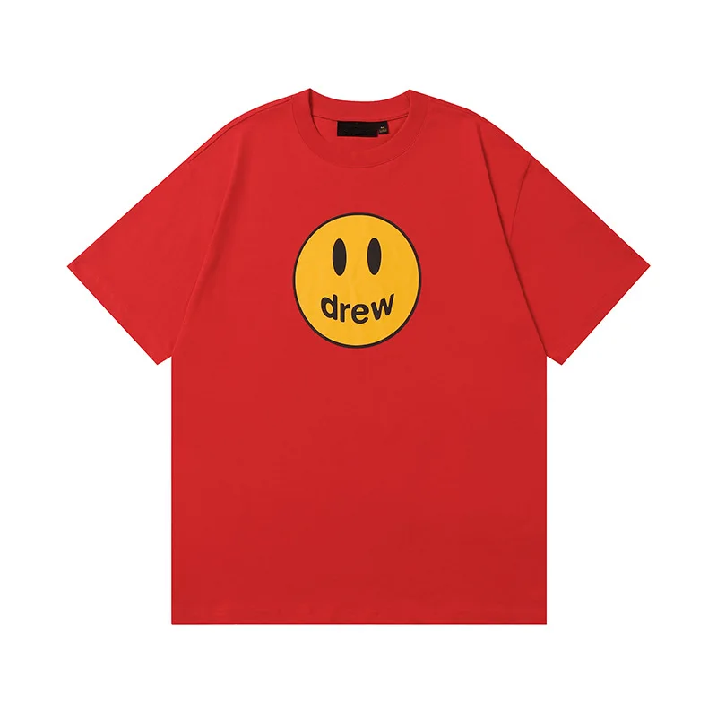 Kurzärmliges High-Street-Casual-Paar-T-Shirt mit Drew House-Print in Übergröße