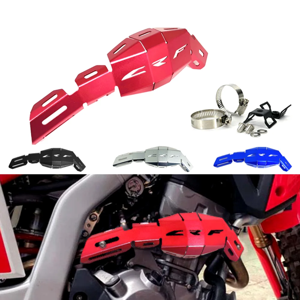 

For Honda CRF300L CRF 300 L 2019-2022 2021 Motorcycle Accessories CRF LOGO Power Shield Exhaust Pipe Heat Cover Guard Protector