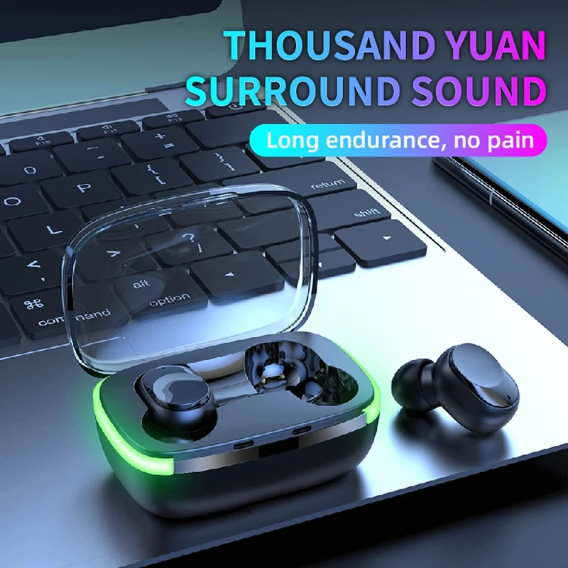 Y60 Bluetooth TWS Wireless Headphone Waterproof Noise Canceling Stereo Music Headset HD Call Sport Gaming Earphone for Cellphone