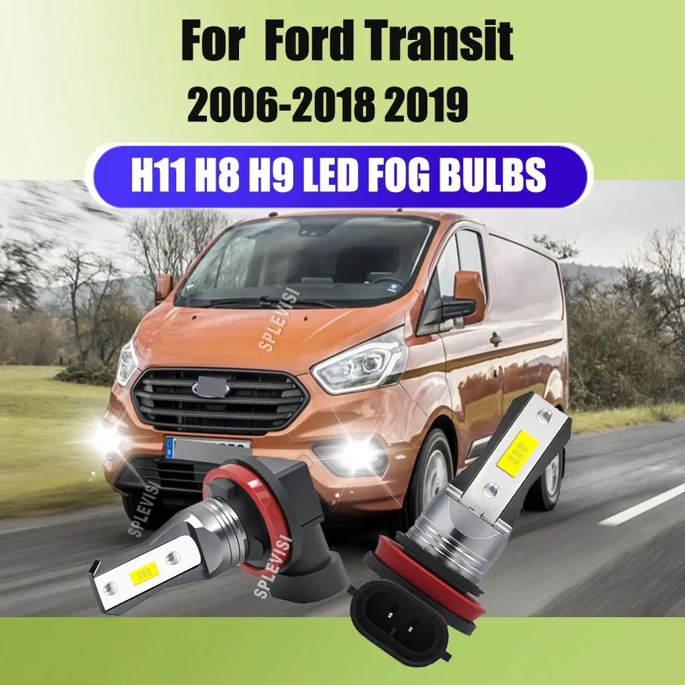 2Pcs Xenon Lamp 6000K Auto Light Fog Lamp Bulb For Ford Transit 2006 2007 2008 2009 2010 2011 2012 2013 2014 2015 2016-2019
