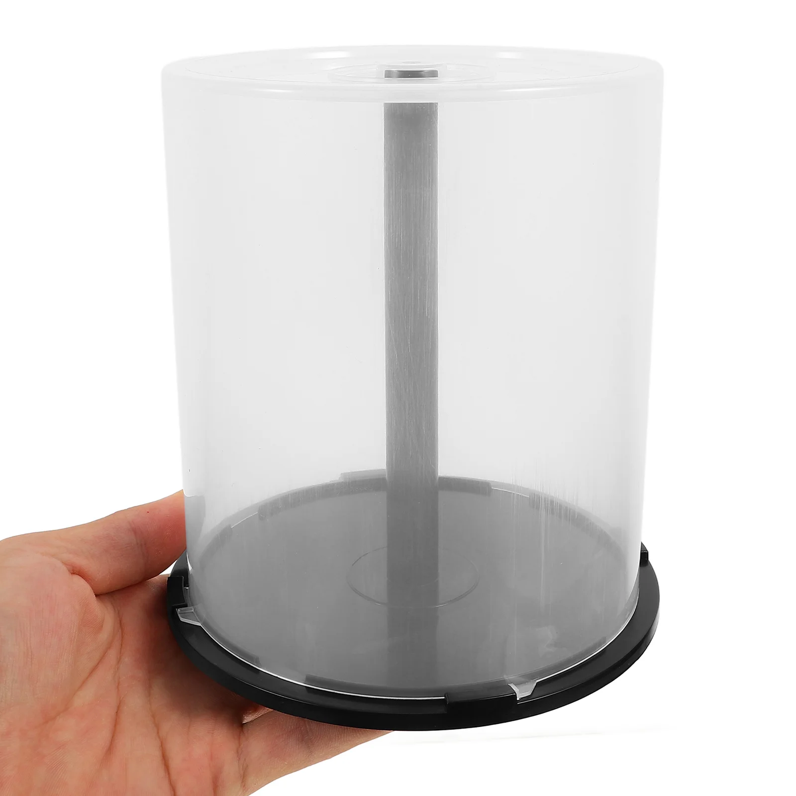 2 Pcs CD Storage Bin Container Dvd Case Portable Car Empty Bucket Plastic Holder Pp Rack