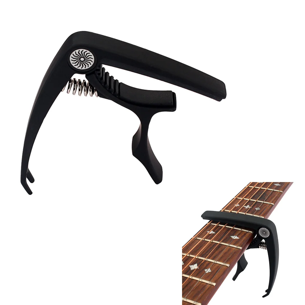 

Guitar Capo Tune Clamp Key Trigger Capo Clip-on Tuner for Acoustic Electric Guitar/ Ukulele/ Banjo/ Mandolin ( -black)